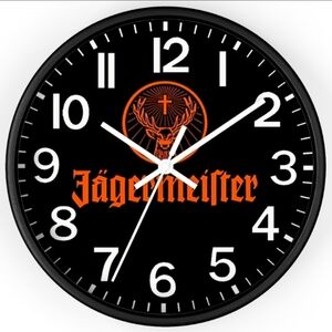 Jägermeister Bar Lounge Pool Table Garage Shop Glow in the Dark Wall Clock NEW!
